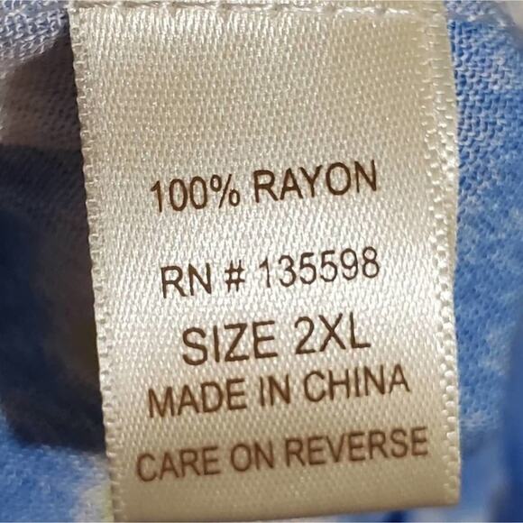 Liberty Love bLUE yELLOW AND tAN Tie dye Maxi dress plus size‎ 2X - Picture 10 of 10